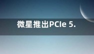 微星推出PCIe 5.0固态硬盘 读速可达12GB/s