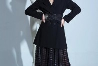 AMASS阿玛施女装2018冬季新款黑色系单品搭配跨年穿搭推荐