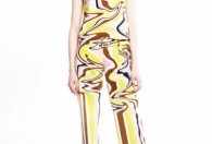 CHICTOPIA女装2019春夏系列新款明黄色抽象印花单品